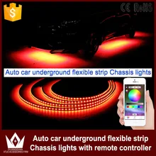 Tcart App control 90/120cm Car RGB LED Strip LED Under Car Glow Underbody System Neon Light waterproof auto car styling