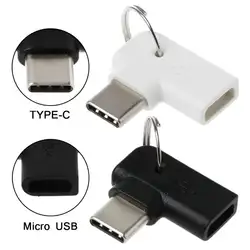 90 градусов Тип C мужчина к Micro USB Женский зарядки переходник конвертер адаптер для samsung S10 S9 S8 Note 9/8 huawei mate 10/20