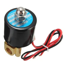 Самый дешевый 1/4 &quotDC12V латунь Соленоидный клапан вода газ NC 5 ~ 100C