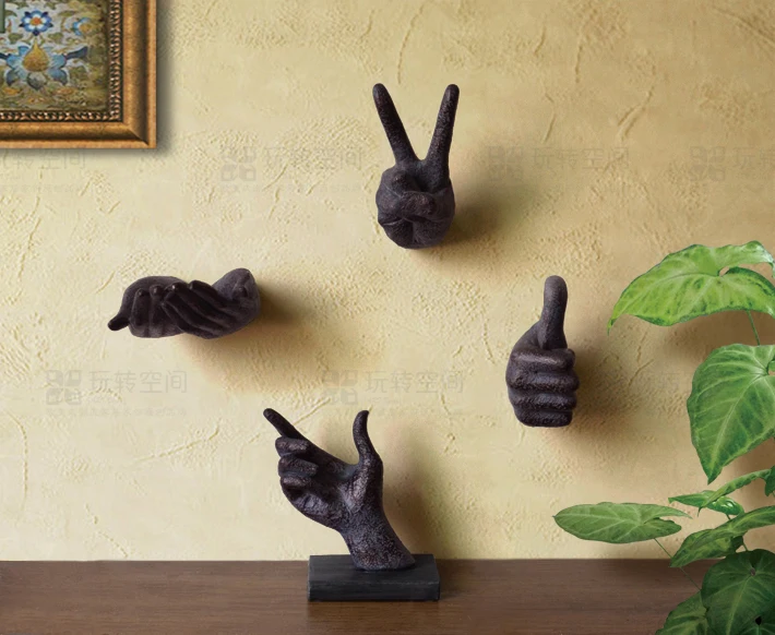 3D Creative wall decoration resin wall hanging BUDDHISM gesture hand