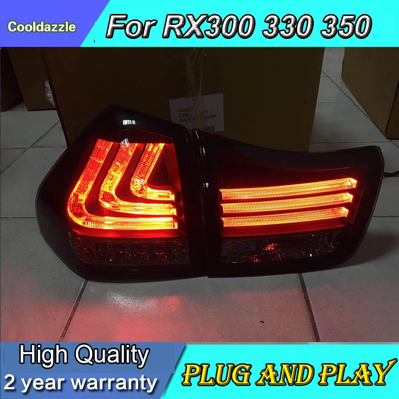 4 шт. светодиодный задний фонарь для Herrier Kluger 2004-2009 год дымовой черный Lexus RX300 RX330 RX350