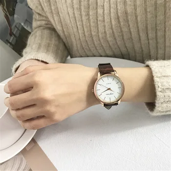 

2018 New Brand Luxury Lover Watch School Girl Boy Wrist Watches Vintage Couple Clock Simple Quartz- Watch Relogios Erkek Saat