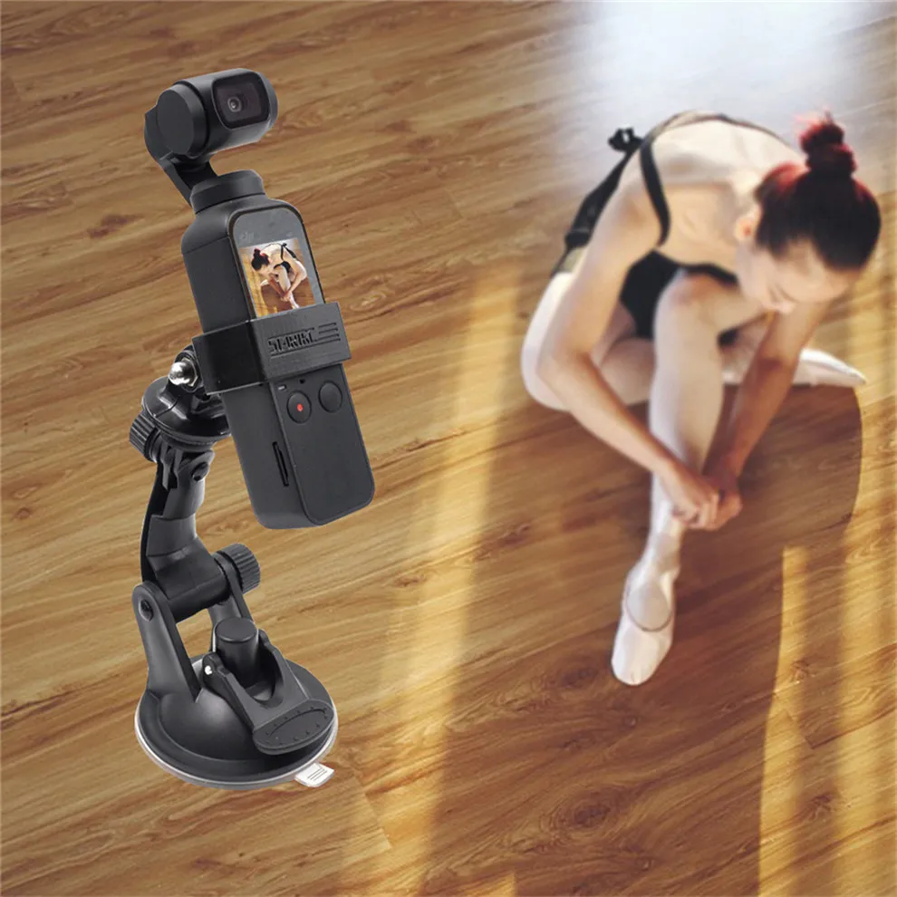 Car Glass Suction Cup Holder for DJI OSMO Pocket Camera Accessories Adjustable Window Glass Mount Bracket Adapter Table Holder-2