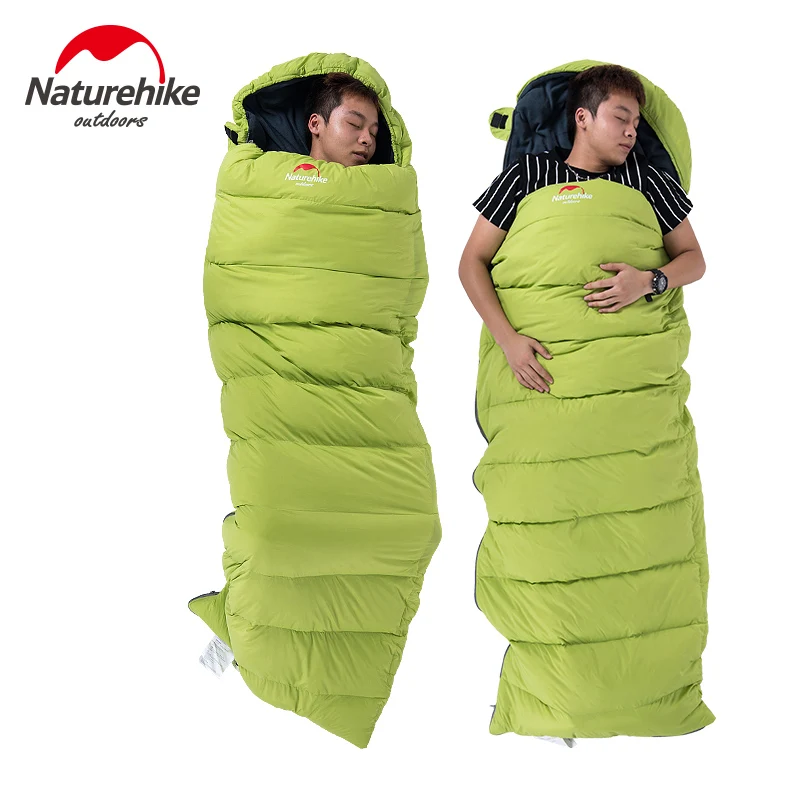 

Naturehike Factory Envelope Down Sleeping Bag Winter Camping Sleeping Bags Feather With Thick Warm Adult Splicable Sleeping Bag