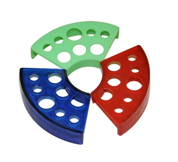 

YILONG 3 Colors Plastic Tattoo Ink Cup Holder 8 Cap Holes Professional Ink Cup Holder Pigment Cup Bracket Trailer Supplies