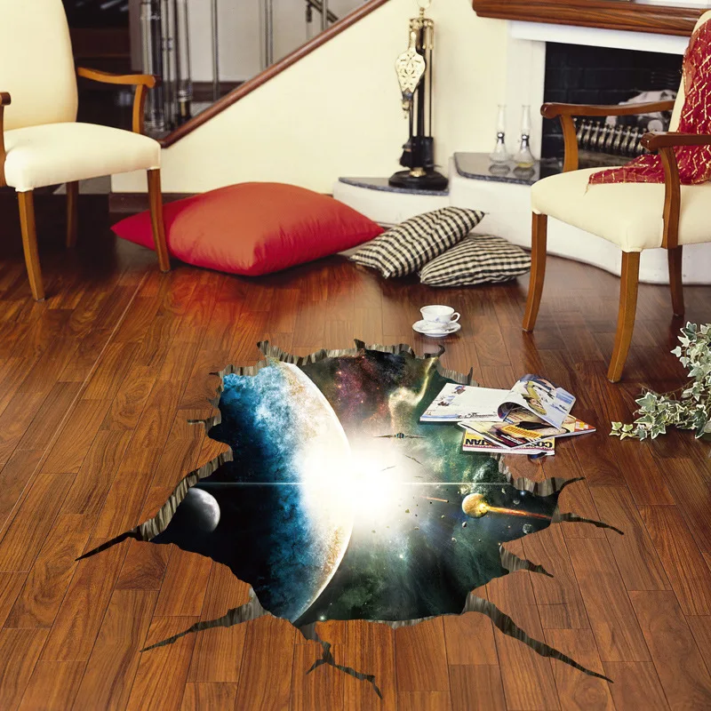 Universe Planet Floor Stickers Pvc Material Diy Removable Wall Pvc Material Diy Removable Wall
