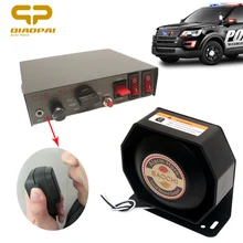 12V Car Police Siren 12V Alarm 9 Sound Horn Megaphone Speaker 200W Warning Multi-tone Lound Train Horn Trumpets PA MIC System police siren 200w 12v car siren horn cjb 9 tones car siren host only without speaker cjb 200w 9 electronic buzzer car styling