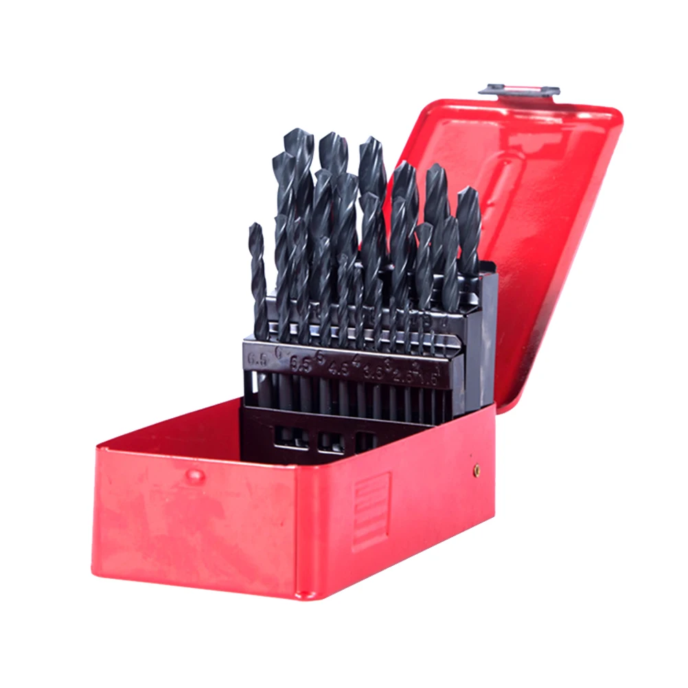 

25-in-1 HSS Heavy Duty Durable Steady Drill Bit Set Coated Drill Kit