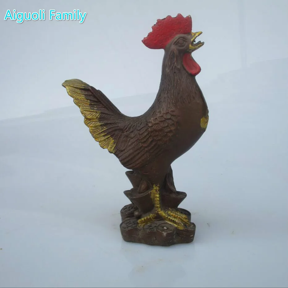 

Collectible Decorated Old Copper Carved Chinese Feng Shui Zodiac Rooster Sculpture/Cock Statue 002