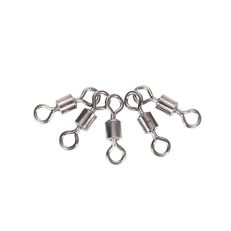 

50 pcs/lot High Quality Ball Bearing Rolling Swivel Solid Rings Sea Fishing Hook Connector ST