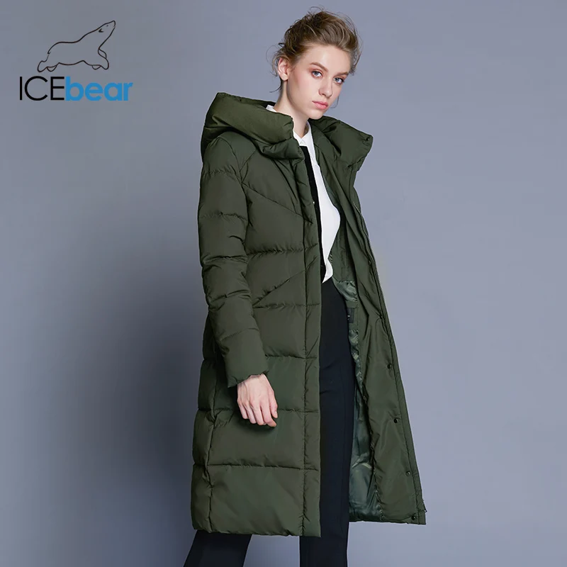 ICEbear 2020 Новинка высококачественная женская зимняя теплая куртка простой манжет