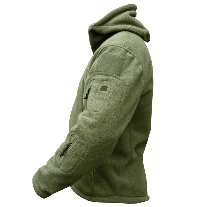 Kaufen Winter Militär Uniform Kleidung Softshell jacke Männer Taktische Atmungsaktive Thermo Kapuze Mantel Armee Camo Oberbekleidung