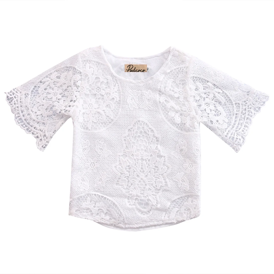Lace White Summer Newborn O Neck Full Sleeve Infant Kids Baby Girls