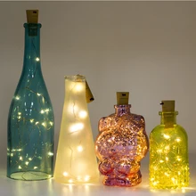Светодиодный Сказочный светильник, включая батарею, стеклянный винный светодиодный светильник в форме пробки, бутылка для вина, затвор свет, лампа для рождественской вечеринки, Декор