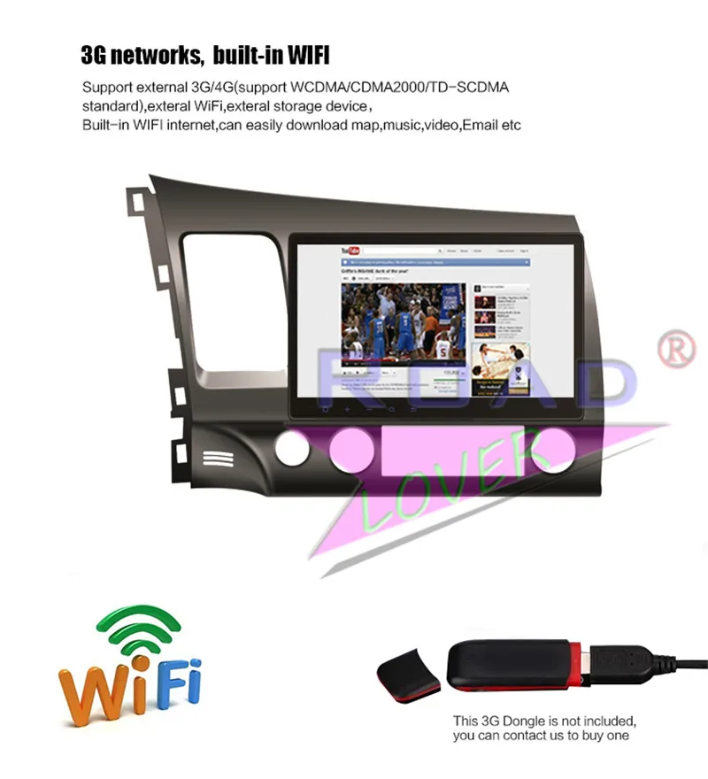 Flash Deal Roadlover Android 8.1 Car Multimedia Player Radio For Honda Civic 2006-2011 Stereo GPS Navigation Automagnitol Double Din NO DVD 19