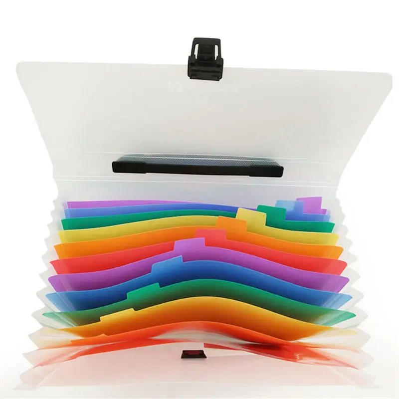 Coloffice High Quality Rainbow System 13 Girds Plastic Expanding Wallet ...