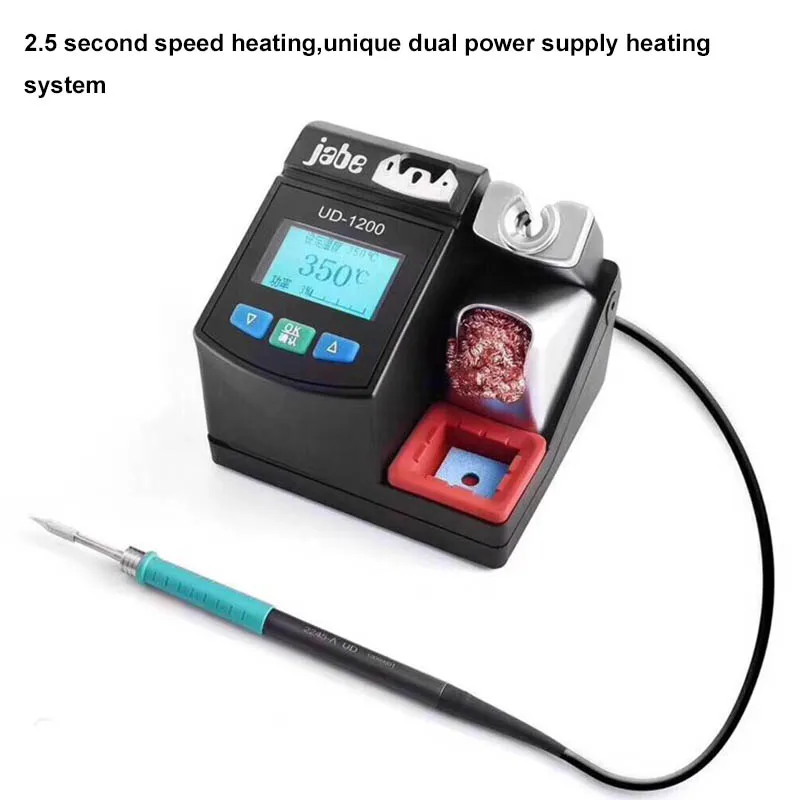 

Jabe UD-1200 Smart Lead-free Soldering Station Welding Iron 2.5S Rapid Heating With Dual Channel Power Supply Heating System