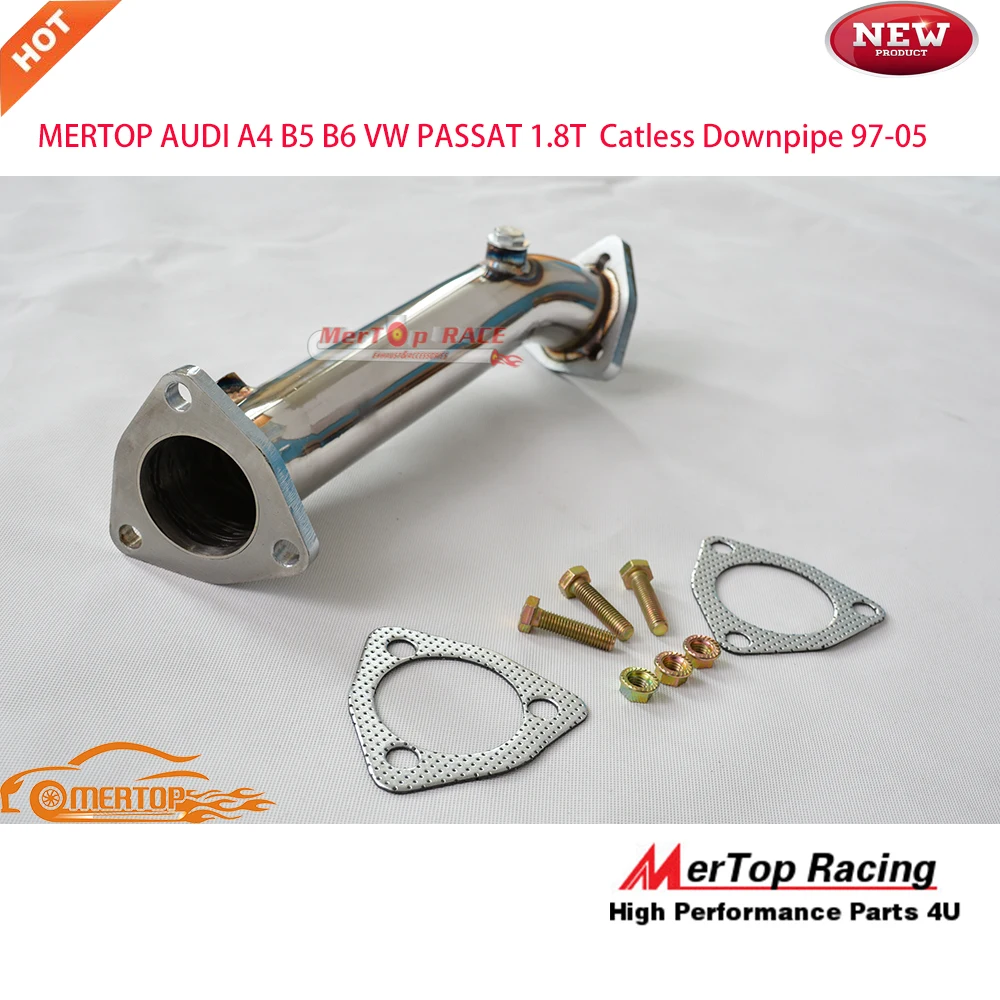 

MERTOP Race Catless TURBO DOWNPIPE EXHAUST for 97-05 AU DI A4 B5 B6 1.8T