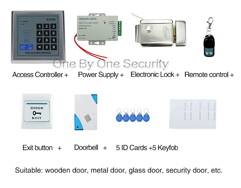 Бесплатная доставка Полный RFID Электрический замок Система контроля доступа комплект с клавиатурой + Электрический замок + Мощность + выход