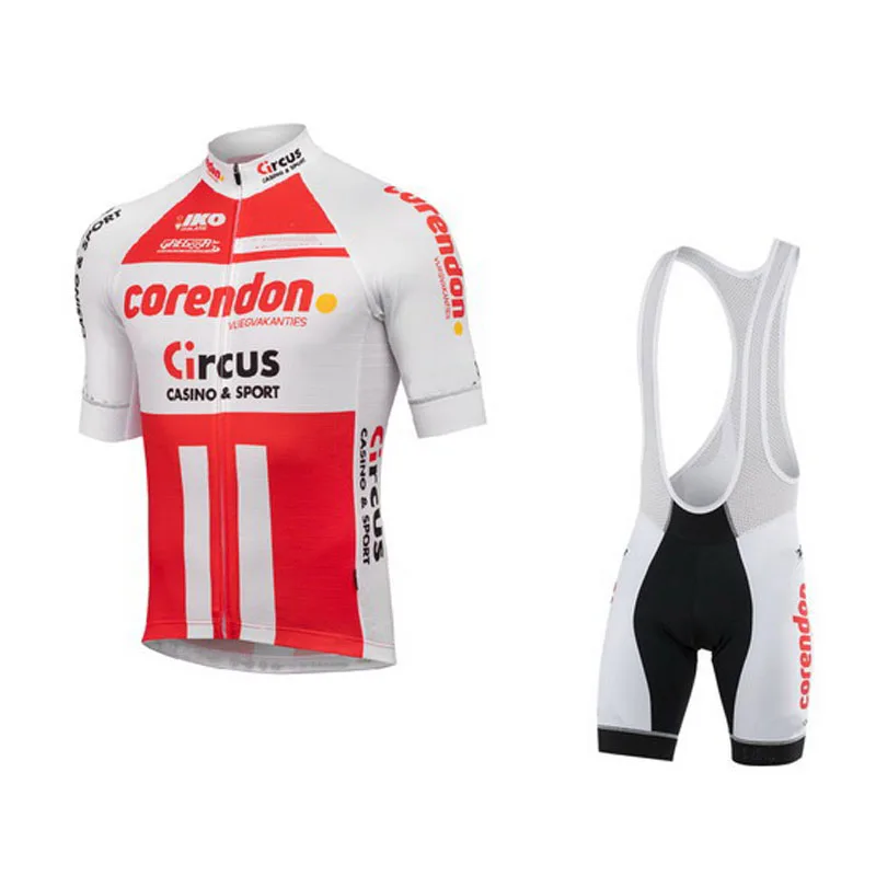 CORENDON-CIRCUS команда 3 цвета Мужская Велоспорт Джерси короткий рукав велосипедная одежда с нагрудником шорты быстросохнущая Ropa Ciclismo