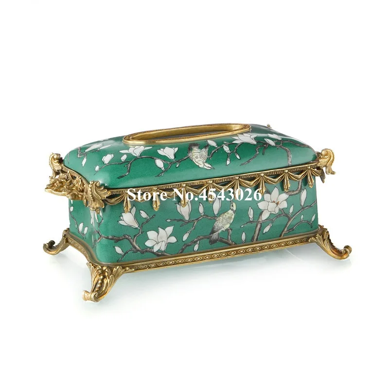 

European style paper box Ceramic tissue box home decoration crafts furnishings