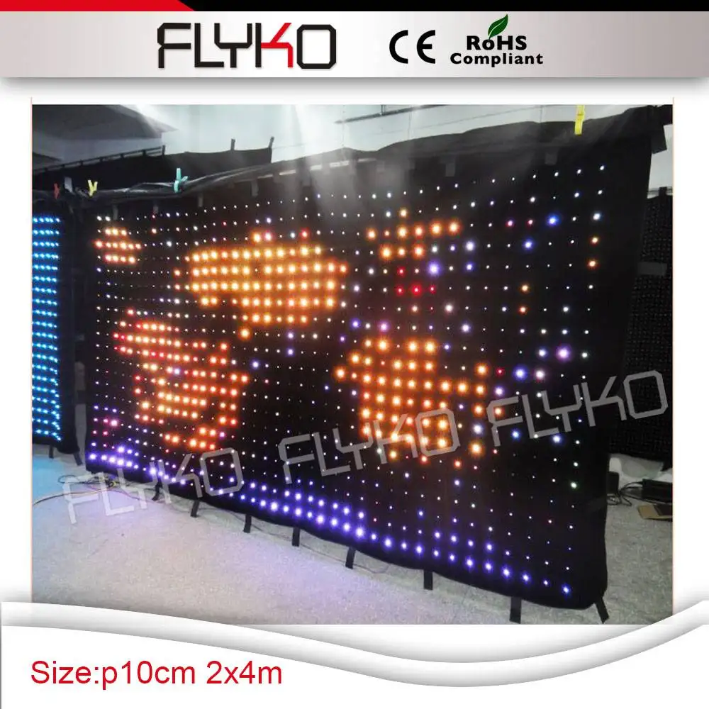 flexible screen indoor led screen p10cm led stage backdrop/led video curtain for dj booth