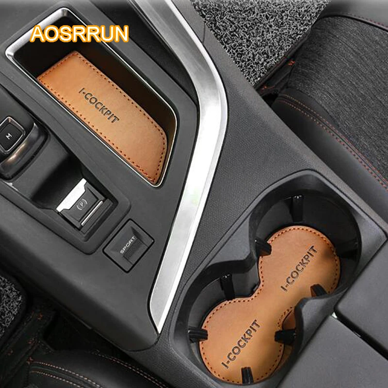 AOSRRUN Кожаная подушка для чашки воды амортизирующих покрытий автомобильные