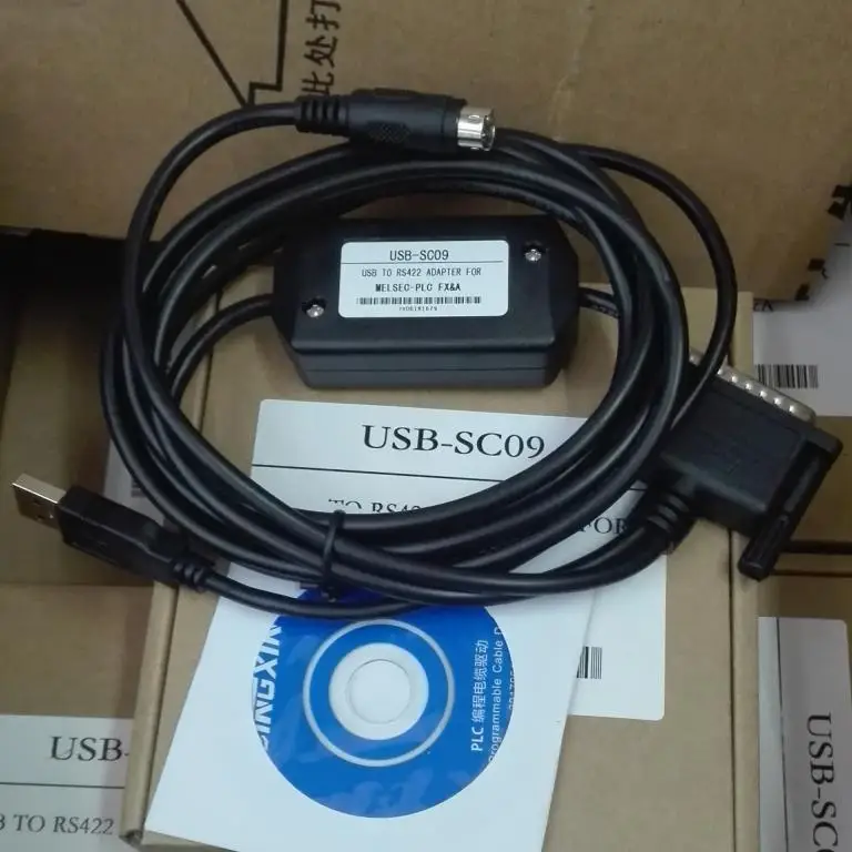 

USB-SC09 Industrial Adapter and Interface Link,USB to RS422 Adapter for MELSEC-PLC FX&A