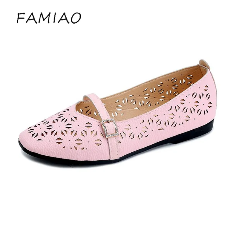 

FAMIAO Sandals Summer Shoes Casual Woman Gladiator Flats Sandals Fashion Hollow Sandals Plus Size 36-40 Hollow Out Nurses Shoes
