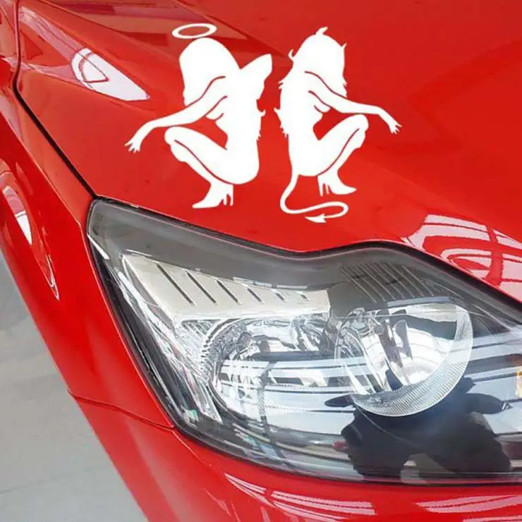 

Angels and demons sexy personality car stickers decoration for Toyota Ford Chevrolet Volkswagen Honda Kia Lada