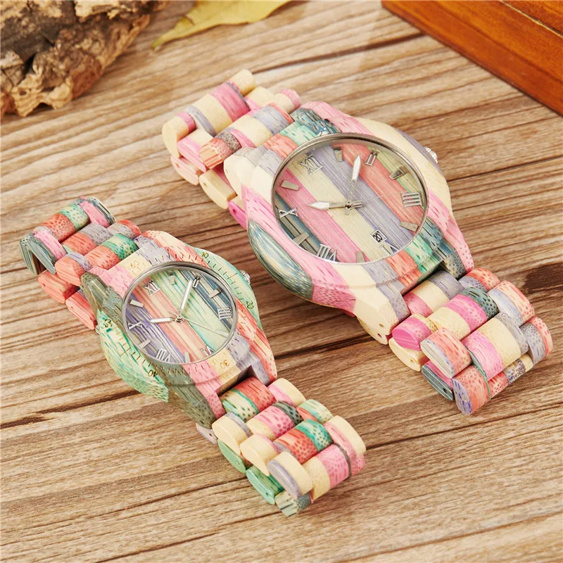 Reloj de madera ligero hecho a mano para hombre, cronógrafo deportivo de cuarzo, con calendario, para amantes