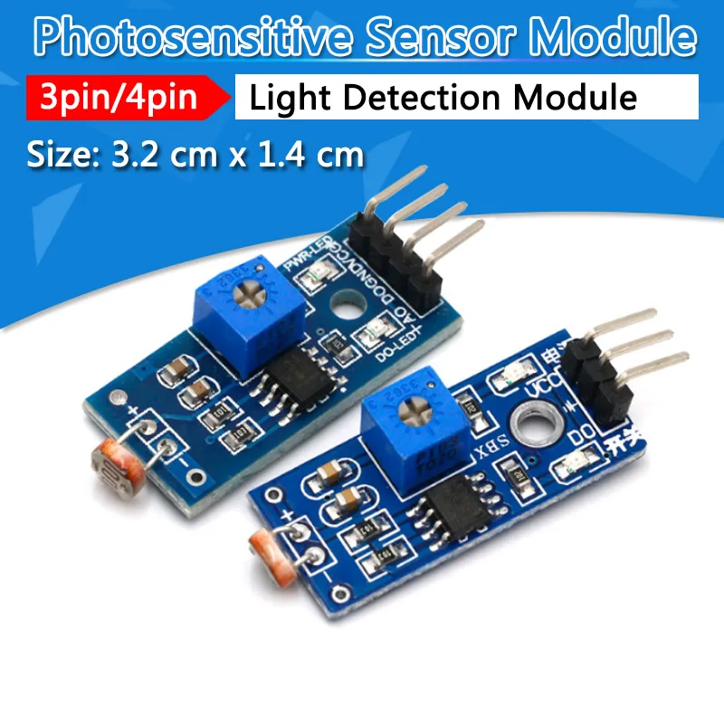 

Photosensitive brightness resistance sensor module Light intensity detect New For Arduino