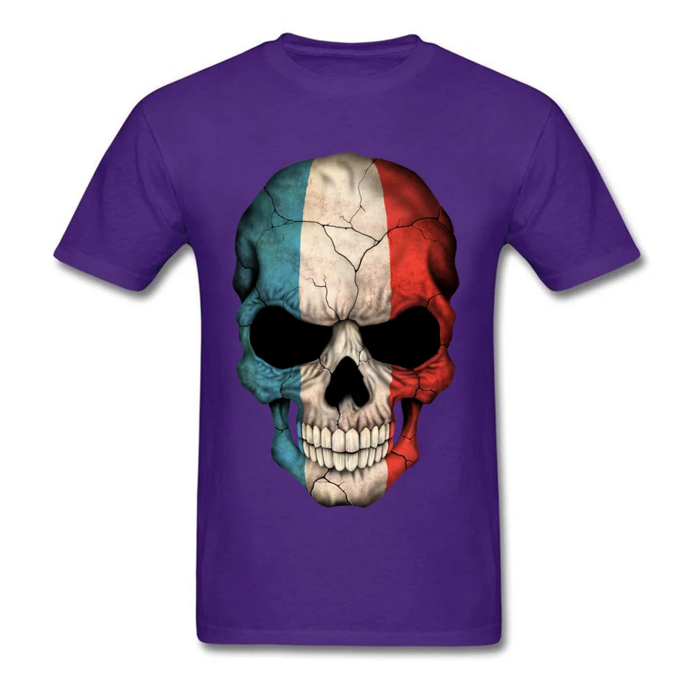French Flag Skull_purple