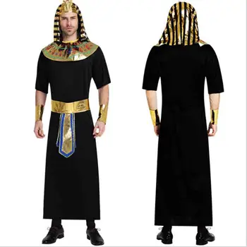 

Adult Men Egyptian King Cosplay Costume Pharaoh Carnival Costume Fancy Dress Halloween Male Warrior Costume Party Outfit For Men