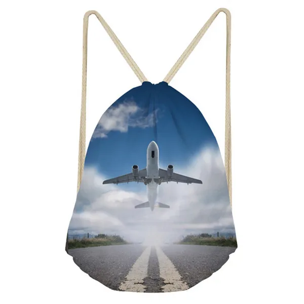 

Noisydesigns Casual Men Backpack Cool Airplane Printed Small Children School Bag Kids Bagpack Bags Men Drawstring Bag Bolsa Bag