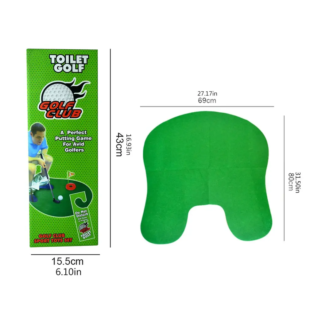 Novelty Toilet Golf Game Mini Golf Set Toilet Golf Putting Game for Men