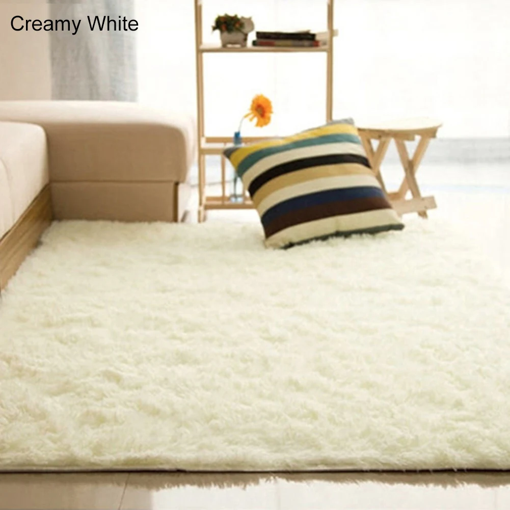 Горячий напольный коврик, мягкий Противоскользящий коврик, Прямоугольный Коврик для дома, гостиной, спальни, модный - Цвет: Creamy White