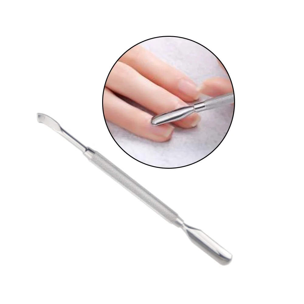 

1PC Nail Art Cuticle Pusher Stainless Steel Dead Skin Push Remover Dead Skin Manicure Tool Corta Cuticula Nail Care Tool
