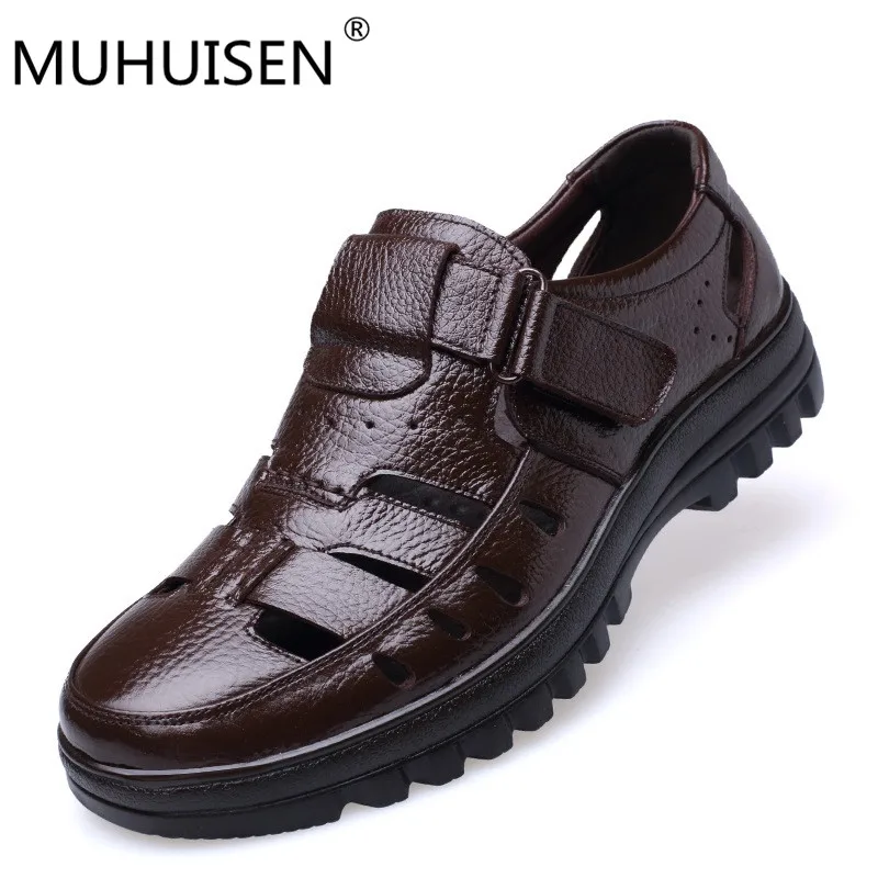 preço MUHUISEN tamanho 38 44 homens verão sapatos estilo Clássico estilo Retro Gladiador homens Frescos sandálias Fretwork Respirável Sapatos Pescador