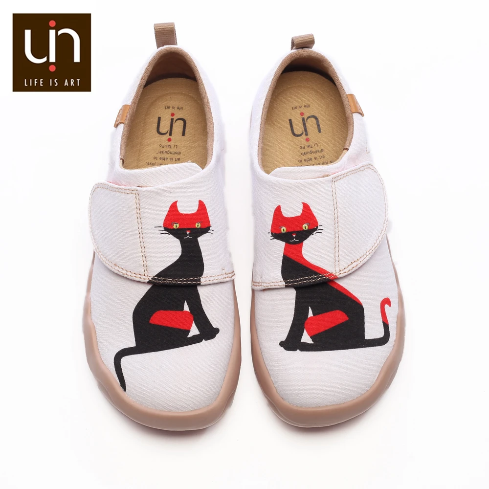 

UIN Muen & Silk Design Canvas Flats for Kids Comfort Round Toe Casual Shoes Boys/Girls Outdoor Shoes Lightweight Sneakers