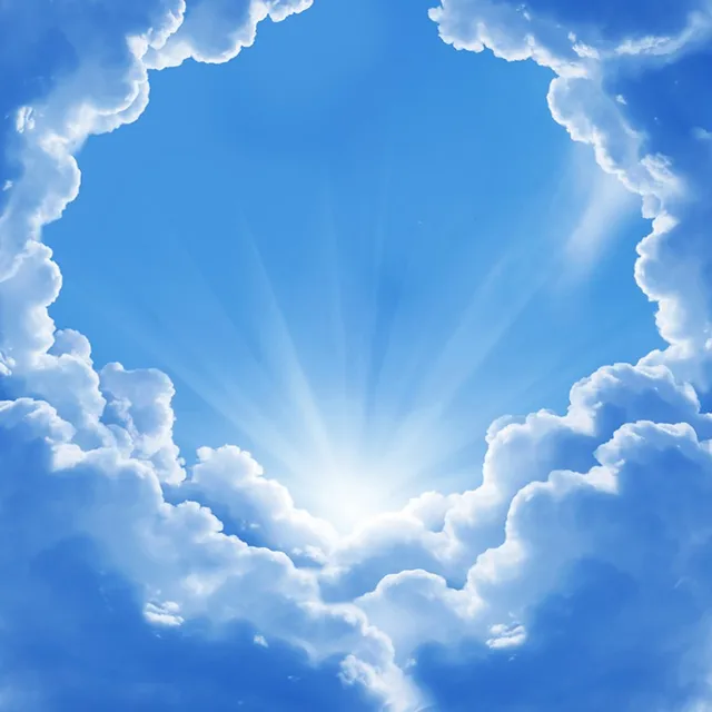 custom mural 3d blue sky white clouds background wall bedroom living