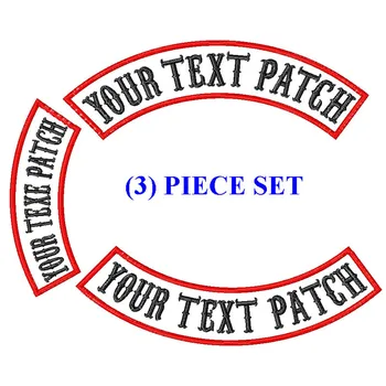 

350mm wide Customize embroidery mc rocker patch 3 pieces per set motorcycle biker iron on patches for full back jacket clothing