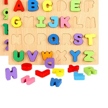 

1 Set Alphabet Jigsaw Wooden A To Z Alphabet Puzzles Jigsaw Preschool Cognitive Toys for Toddlers Kids
