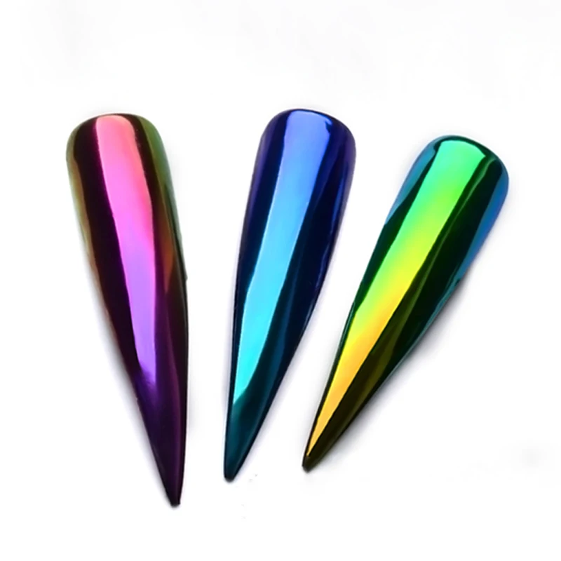 

0.2g/Box Born Queen Neon Powder Unicorn Aurora Mirror Glitters Nail Art Chrome Pigment Glitters Decoration
