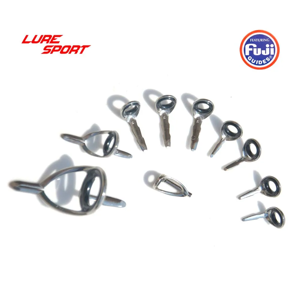 LureSport FUJI guide 10 шт. набор KW KB KT LGAT для басового стержня 6FT6 дюймов приманка литье