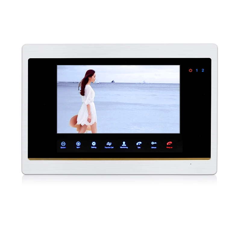 

Free Shipping 720P HD 7" LCD Screen Record Monitor Touch Sensor Button PIR Alarm Record Set Unlock Time for Video Door Phone