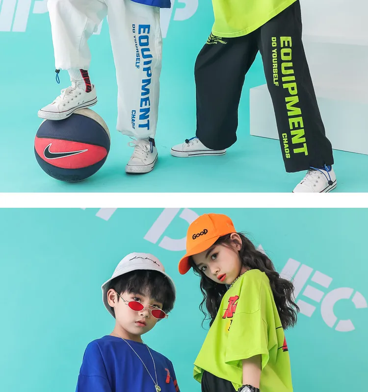 Children's clothing for boys Girls Set summer 2019 hip hop streetwear t shirt pants Childhood clothes summer clothes for kids girl (9)