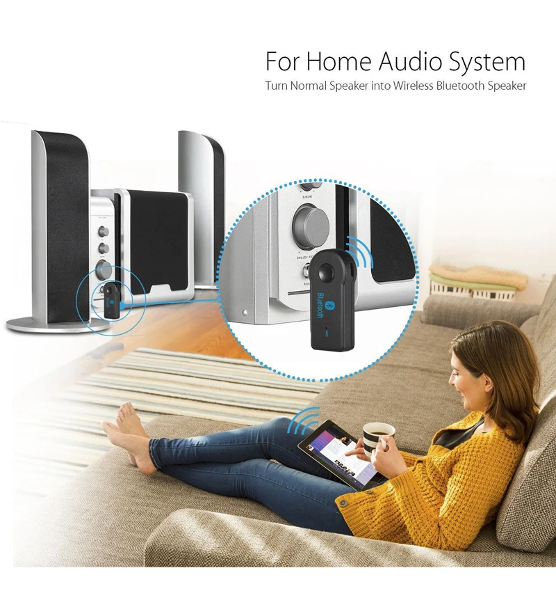 Quality Bluetooth AUX Audio 3.5MM Jack Music Bluetooth Receiver Car Kit Wireless Speaker Headphone MP3 Music Adapter Hands Free (4)