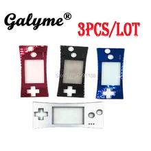 3 шт./партия,, черный/серебристый/прозрачная крышка лицевой панели, замена передней оболочки корпуса, чехол, пригодный для GameBoyGB Micro Case Boy color