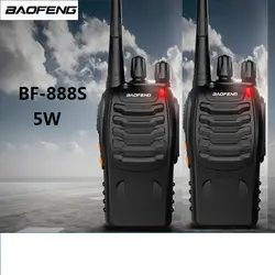 2 шт. BF-888S BAOFENG PTT рация UHF Портативный CB радиостанции и пуговицы переговорные BF 888 S Ham приемопередатчик BAOFENG USB